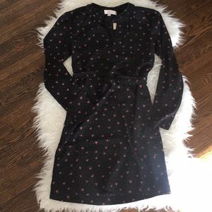 Loft Printed Shirt Dress with Belt